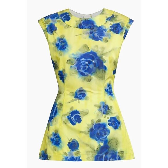 Marni Floral Cotton-Blend Blouse in Lemonade NWT Size 36/ US 6 - Picture 1 of 13